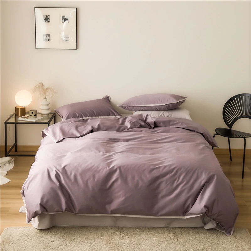 軽くて贅沢な高級100番手新疆長綿4点セット北欧シンプルコットン掛け布団カバーシーツ＆ボックスシーツ