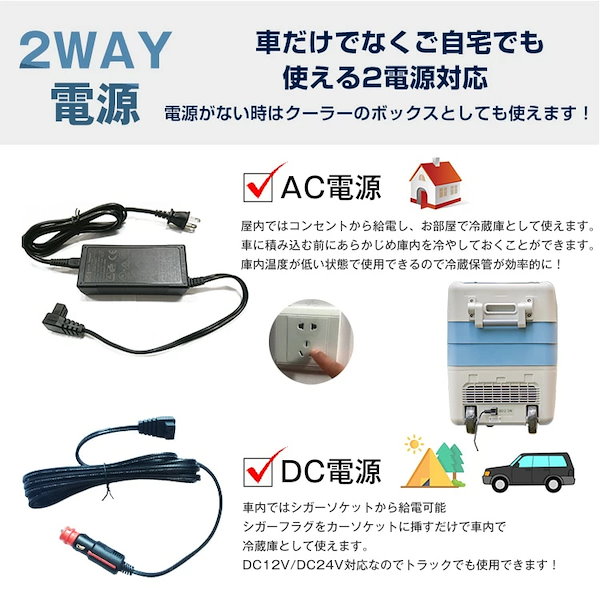 Qoo10] 【30日間保証】車載冷蔵庫 冷蔵冷凍庫二