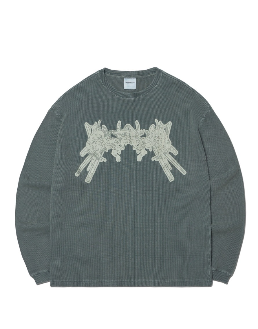 【NOMANUAL】 A.W WAFFLE LONG SLEEVE TEE : 2COLORS mdprevattcaulkingandwaterproofing.com