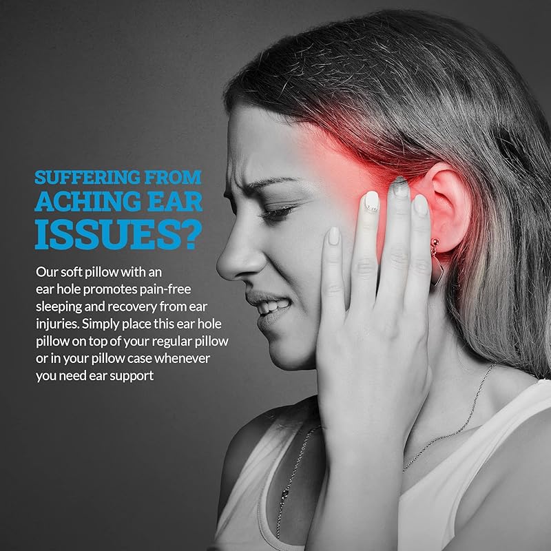 EarSplintz イージースリープイヤーピロー痛みのないフォームピロー耳の痛み用横向きで寝る方向けのソフトサポートイヤーピロー EarSplintz イージースリープイヤーピロー痛みのないフォームピロー耳の痛み用横向きで寝る方向けのソフトサポートイヤーピロー