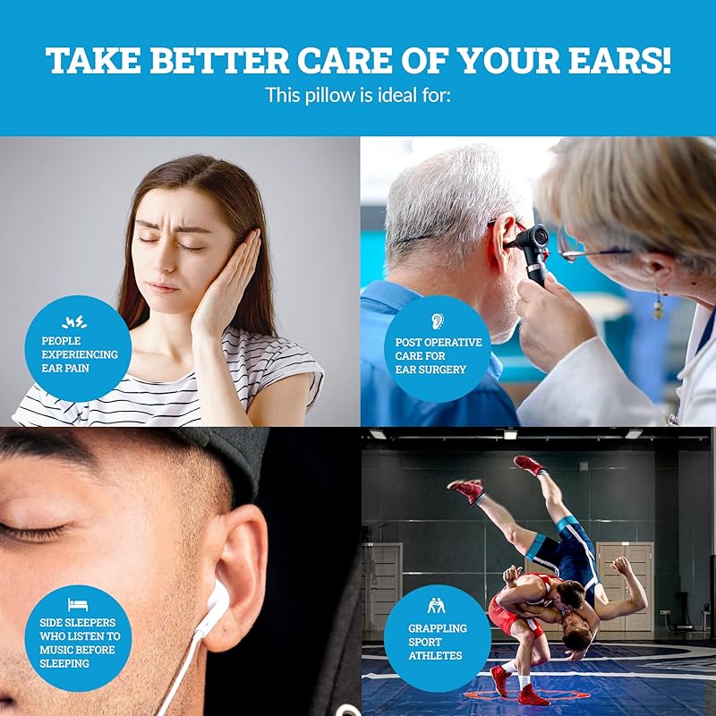 EarSplintz イージースリープイヤーピロー痛みのないフォームピロー耳の痛み用横向きで寝る方向けのソフトサポートイヤーピロー EarSplintz イージースリープイヤーピロー痛みのないフォームピロー耳の痛み用横向きで寝る方向けのソフトサポートイヤーピロー