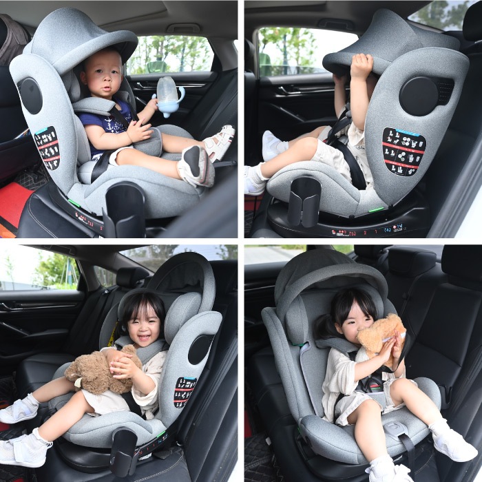 チャイルドシート 新生児 0歳～12歳頃 360度回転式 ISOFIX+R129適合でロングユース ジュニアシート 長く使える トップテザー 取付簡単 キッズシート ベビーシート クライニング 出産祝