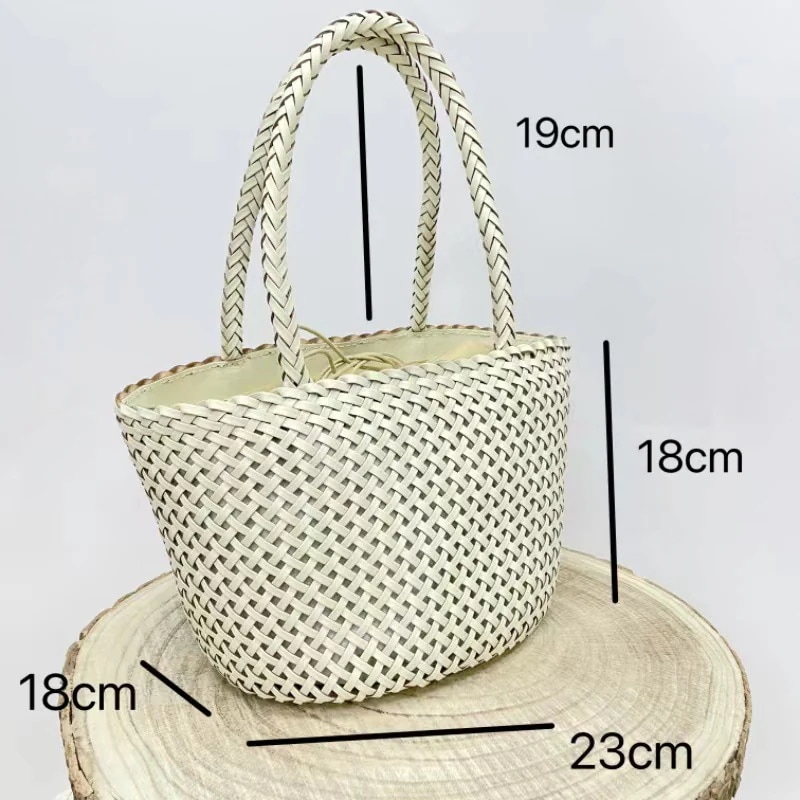 夏の新作手編みバッグ本革メッシュバッグ個性的なレディースバッグ 夏の新作手編みバッグ本革メッシュバッグ個性的なレディースバッグ