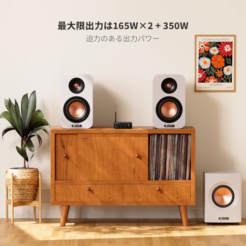 Fosi Audio BT30D PRO Hi-Fi Bluetooth 5.0 パワーアンプ TPA3255 2.1チャンネル ミニクラスD 統合アンプ プリメインアンプ 165Wx2+350W ス