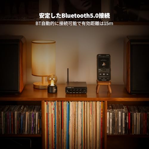 Fosi Audio BT30D PRO Hi-Fi Bluetooth 5.0 パワーアンプ TPA3255 2.1チャンネル ミニクラスD 統合アンプ プリメインアンプ 165Wx2+350W ス