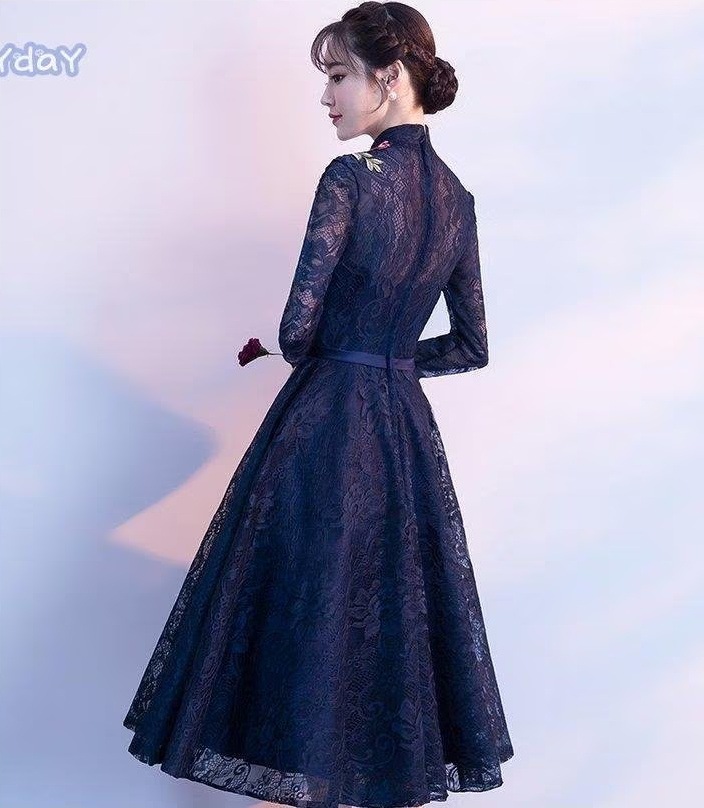 結婚式ドレス パーティードレス ワンピース ドレス 袖あり ミディアム丈 花柄 刺繍 レース 演奏会 発表会 お呼ばれ 二次会 披露宴 上品 大人 母の日 結婚式ドレス パーティードレス ワンピース ドレス 袖あり ミディアム丈 花柄 刺繍 レース 演奏会 発表会 お呼ばれ 二次会 披露宴 上品 大人 母の日