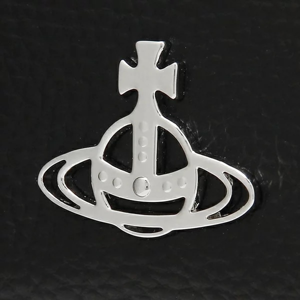 三つ折り財布 リヴィーガン グレイン がま口 ブラック レディース 51010018 S000D N403