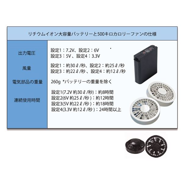 屋外用 防臭 空調服 KU90720/作業着 〔カラー:シルバー 2L〕 消臭機能 ...
