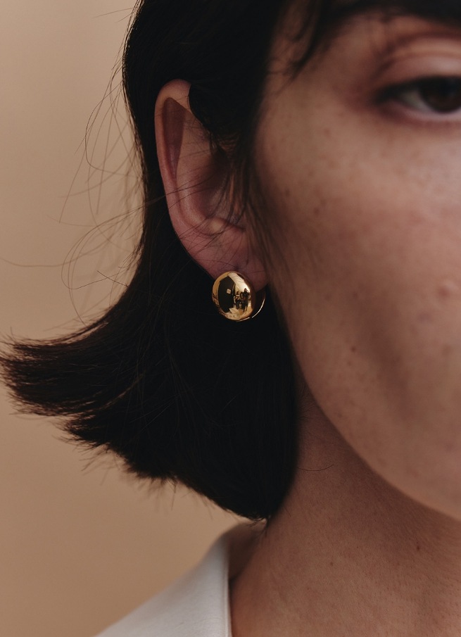 【HYERES LOR】24SS★ H-edition Castanets Round Earrings HYERES LOR] H-edition Castanets Round Earrings ピアス