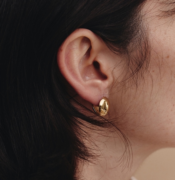 【HYERES LOR】24SS★ H-edition Castanets Round Earrings HYERES LOR] H-edition Castanets Round Earrings ピアス