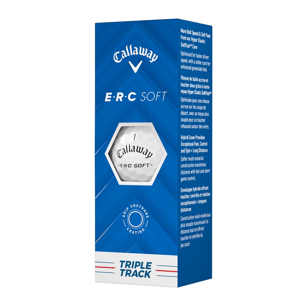 キャロウェイ ERCSOFT25-TRPWH-12P ERC ソフト 2025年モデル ゴルフボール 1ダース 12個入り(ホワイト) ERCSOFT25TRPWH12P