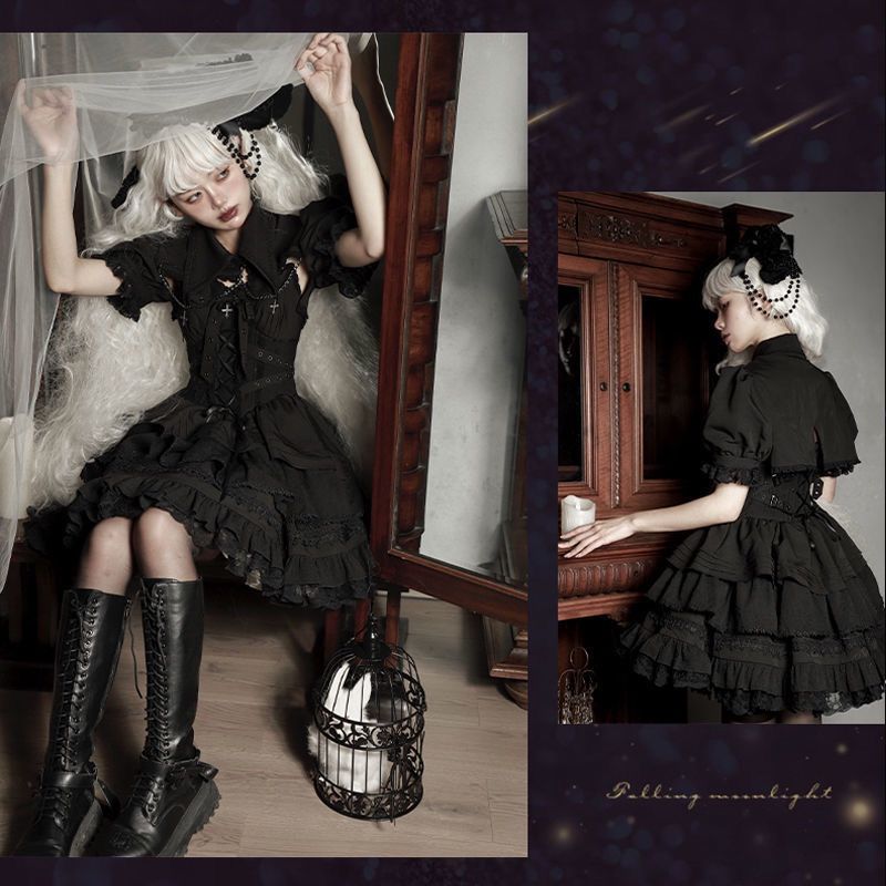 ロリータドレス ゴシック JSK エレガント 可愛い ドレス コントラクトクロス 編み上げ 綺麗 コスプレ お姫様 ロリータドレス ゴシック JSK エレガント 可愛い ドレス コントラクトクロス 編み上げ 綺麗 コスプレ お姫様