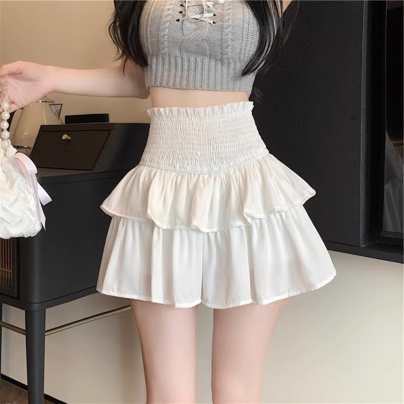 【1つ買うと10つ無料】ピュアホワイトハイウエストスリムショートスカートスプリングアンチエッジポジュアリング春と夏のスタイルレースケーキスカートパンツ 【1つ買うと10つ無料】ピュアホワイトハイウエストスリムショートスカートスプリングアンチエッジポジュアリング春と夏のスタイルレースケーキスカートパンツ