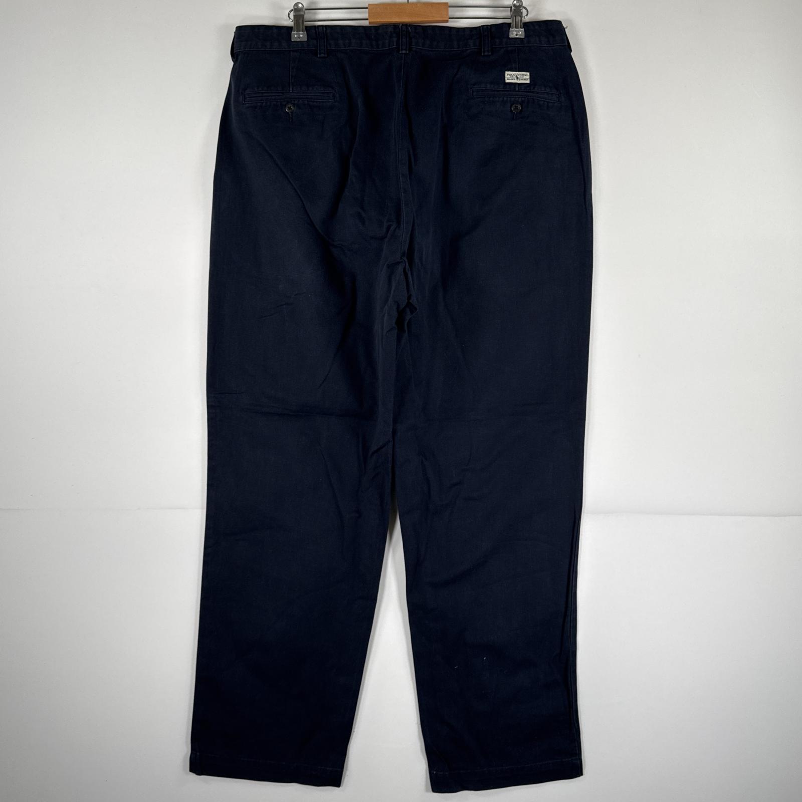 古着 チノパンツ ポロチノ ワンポイント スラックス 大きいサイズ w40 L32 ネイビー メンズ 古着 チノパンツ ポロチノ ワンポイント スラックス 大きいサイズ w40 L32 ネイビー メンズ