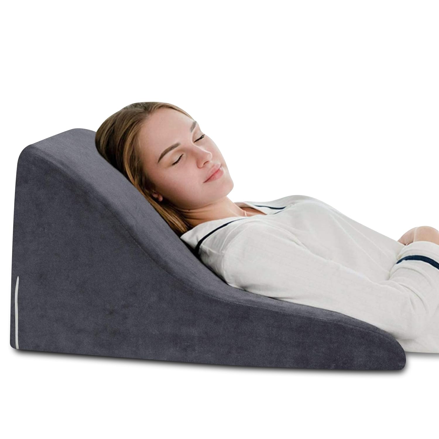 三角クッション 三角枕 腰枕 逆流性食道炎 枕 背もたれ クッション なだらか 傾斜枕 ベルボア生地 体にフィット 腰クッション 読書用 妊婦用 お年寄り 老人用 グレー 三角クッション 三角枕 腰枕 逆流性食道炎 枕 背もたれ クッション なだらか 傾斜枕 ベルボア生地 体にフィット 腰クッション 読書用 妊婦用 お年寄り 老人用 グレー