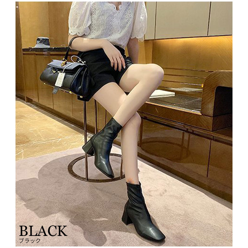 ブーツ レディース ショートブーツ スクエアトゥ 太ヒール チャンキーヒール ブーツ レディース ショートブーツ スクエアトゥ 太ヒール チャンキーヒール