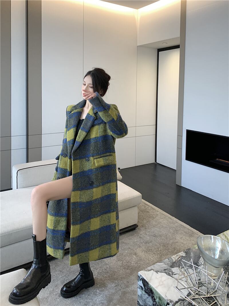コート ロングコート チェック柄 チェスターコート レトロ ヴィンテージ アウター ミモレ丈