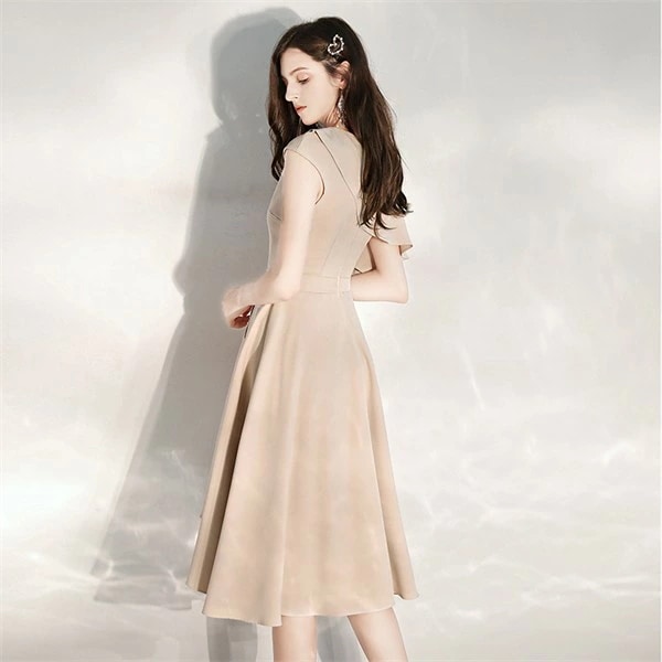 ドレス 大人 ピアノ 発表会 ミモレ丈ドレス 演奏会 結婚式 パーティードレス ミモレ丈 ワンピース フォーマルドレス イブニングドレス 20代 30代 40代 母親 親族 袖あり 成人式 高校生