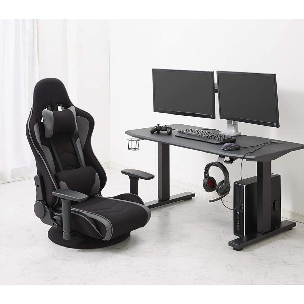 武田コーポレーション 回転式ゲーミング座椅子　GMES-03　リクライニング/ヘッドレスト付き/アームレスト付き