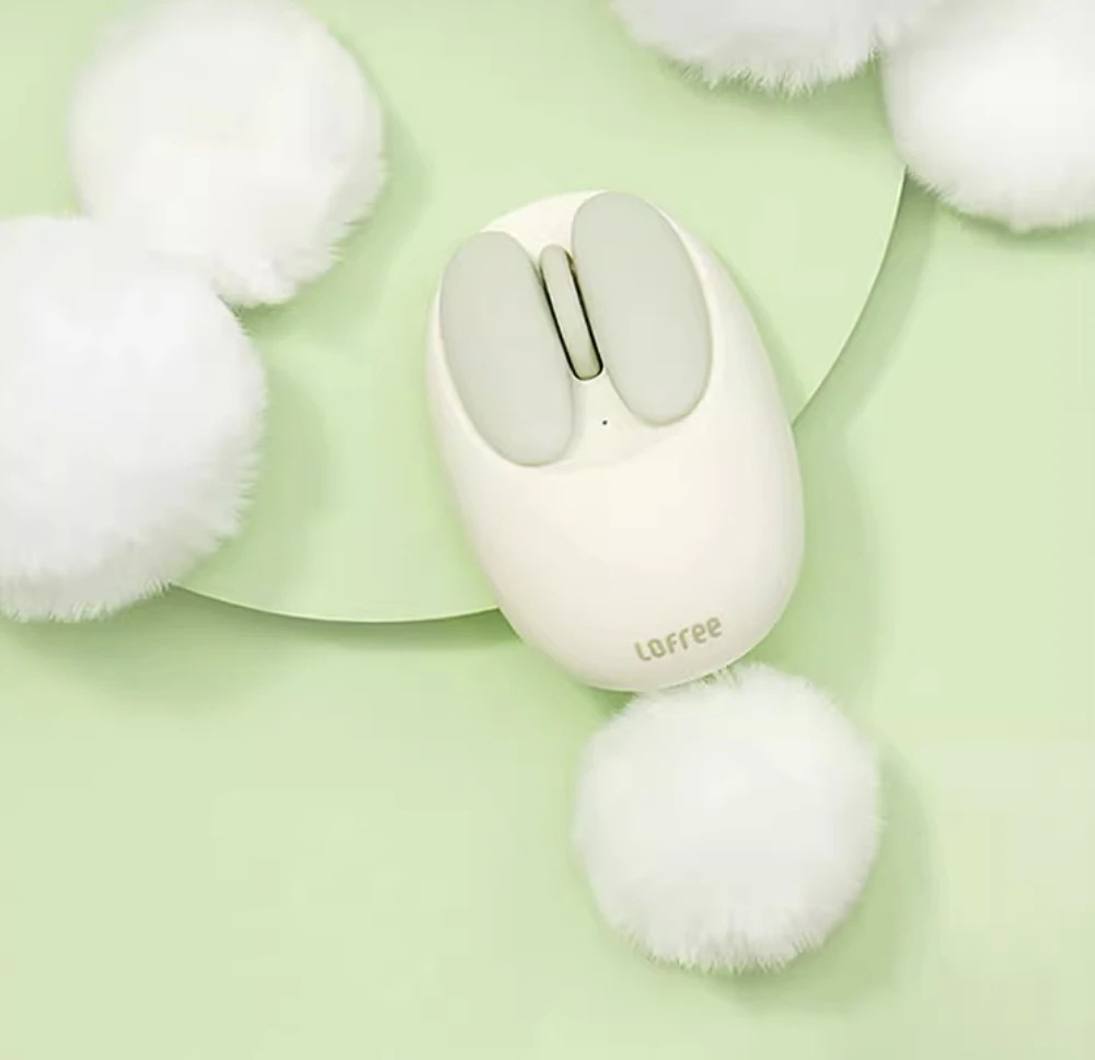 【送料無料】洛斐 [小さな花びら] ワイヤレスBluetoothマウス女の子かわいいノートパソコンタブレットオフィスゲーム共通かわいい毛玉をプレゼント