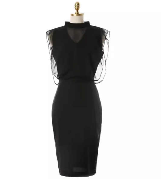 レディース ドレス イブニングドレス パーティードレス ブラックドレス 膝丈 ミドル丈 袖なし ノースリーブ スタンドカラー 背中開き シフォン バックスリット ファスナー ハイウエスト 大人可愛い レディース ドレス イブニングドレス パーティードレス ブラックドレス 膝丈 ミドル丈 袖なし ノースリーブ スタンドカラー 背中開き シフォン バックスリット ファスナー ハイウエスト 大人可愛い