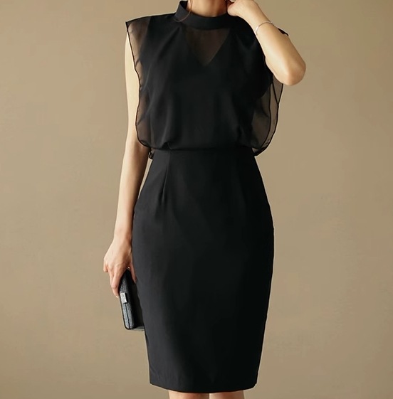 レディース ドレス イブニングドレス パーティードレス ブラックドレス 膝丈 ミドル丈 袖なし ノースリーブ スタンドカラー 背中開き シフォン バックスリット ファスナー ハイウエスト 大人可愛い レディース ドレス イブニングドレス パーティードレス ブラックドレス 膝丈 ミドル丈 袖なし ノースリーブ スタンドカラー 背中開き シフォン バックスリット ファスナー ハイウエスト 大人可愛い