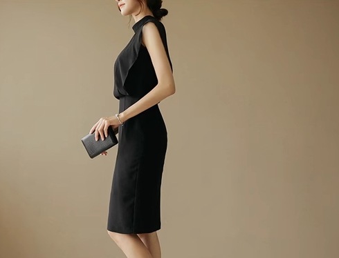 レディース ドレス イブニングドレス パーティードレス ブラックドレス 膝丈 ミドル丈 袖なし ノースリーブ スタンドカラー 背中開き シフォン バックスリット ファスナー ハイウエスト 大人可愛い レディース ドレス イブニングドレス パーティードレス ブラックドレス 膝丈 ミドル丈 袖なし ノースリーブ スタンドカラー 背中開き シフォン バックスリット ファスナー ハイウエスト 大人可愛い