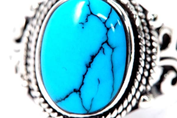 インディアンジュエリー リング 天然石 ターコイズ ヒーリングプラント 植物 ロープ 縄 シルバー925 メンズ