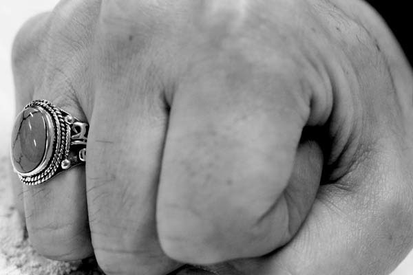 インディアンジュエリー リング 天然石 ターコイズ ヒーリングプラント 植物 ロープ 縄 シルバー925 メンズ