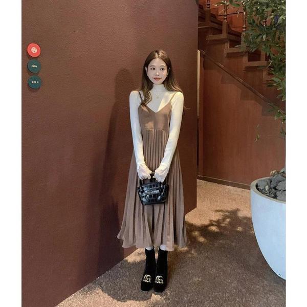 ワンピース レディース 40代ワンピース 秋冬新作 キャミワンピース きれいめ 無地ワンピース プリーツスカート キャミソール オシャレ 通勤 お出かけ 大人 30代 ワンピース レディース 40代ワンピース 秋冬新作 キャミワンピース きれいめ 無地ワンピース プリーツスカート キャミソール オシャレ 通勤 お出かけ 大人 30代