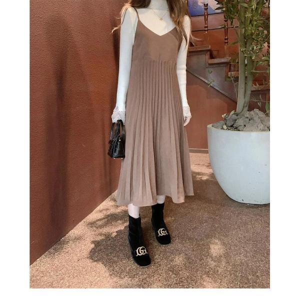 ワンピース レディース 40代ワンピース 秋冬新作 キャミワンピース きれいめ 無地ワンピース プリーツスカート キャミソール オシャレ 通勤 お出かけ 大人 30代 ワンピース レディース 40代ワンピース 秋冬新作 キャミワンピース きれいめ 無地ワンピース プリーツスカート キャミソール オシャレ 通勤 お出かけ 大人 30代