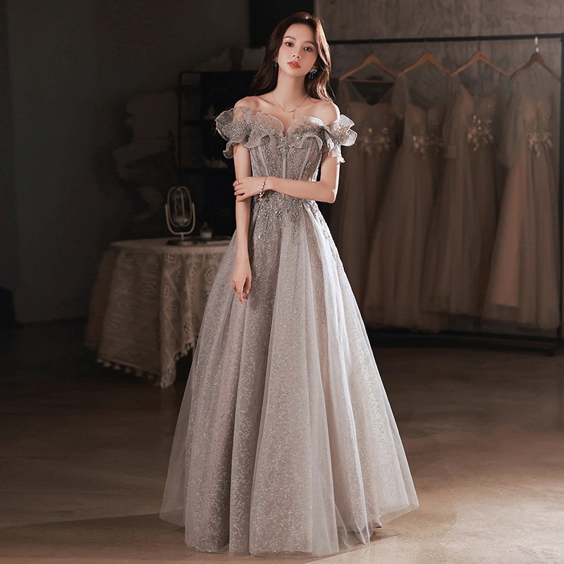 イブニングドレススカート女性23ワンショルダー次総会ホストバンケット気質誕生日アート イブニングドレススカート女性23ワンショルダー次総会ホストバンケット気質誕生日アート