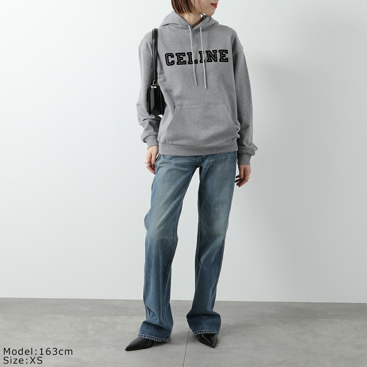 CELINE セリーヌ パーカー RY032510Z.08BQ レディース プルオーバー ロゴ フロッキープリント フーディ 長袖 スウェット 08BQ CELINE セリーヌ パーカー RY032510Z.08BQ レディース プルオーバー ロゴ フロッキープリント フーディ 長袖 スウェット 08BQ