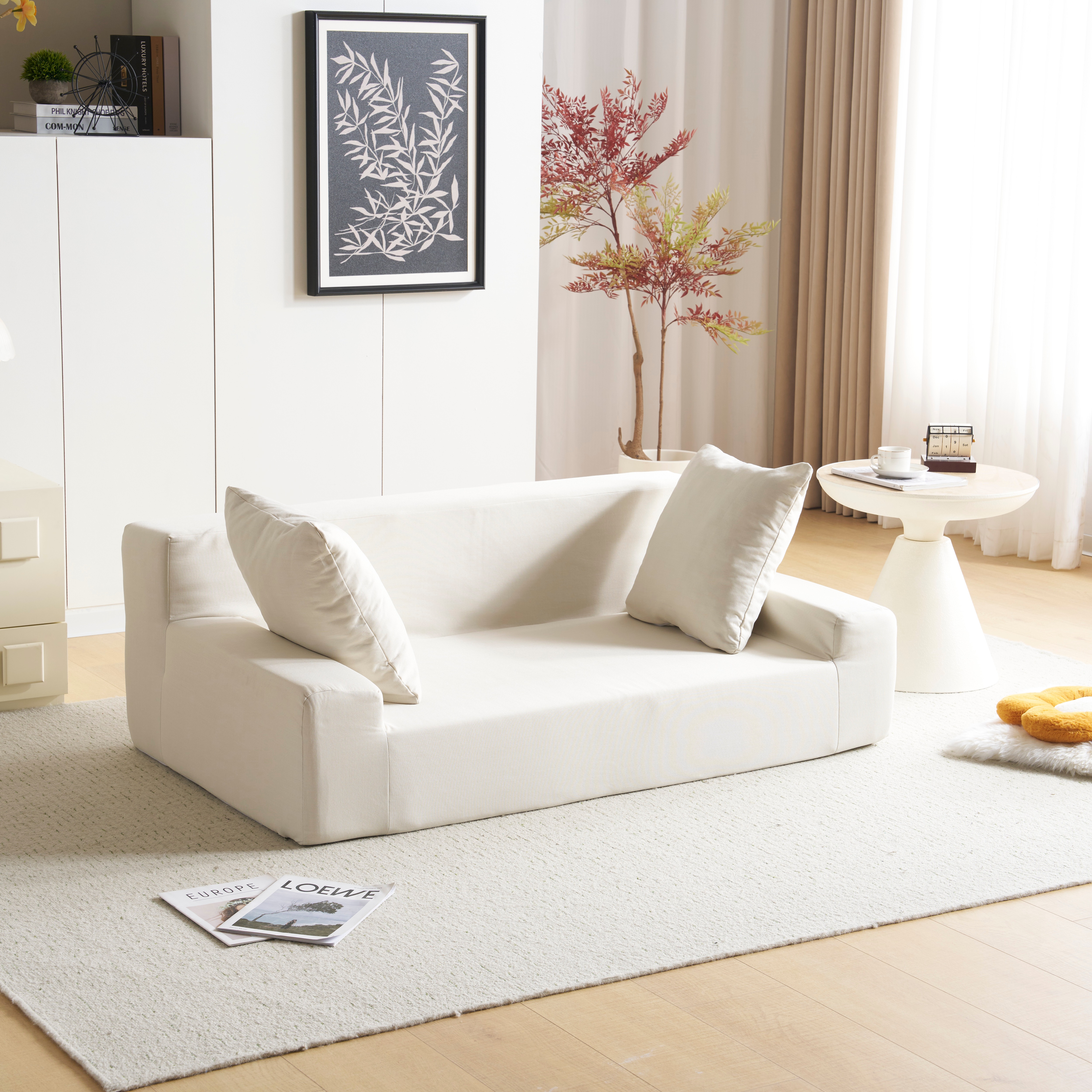 3182人掛けソファベッド フロアソファ コンパクト ローソファ こたつ用 ソファー 1人暮らし マルチに使える クッション付き 座椅子 1人掛け 完成品 運びに便利だ 軽いソファー 圧縮梱包 高反発