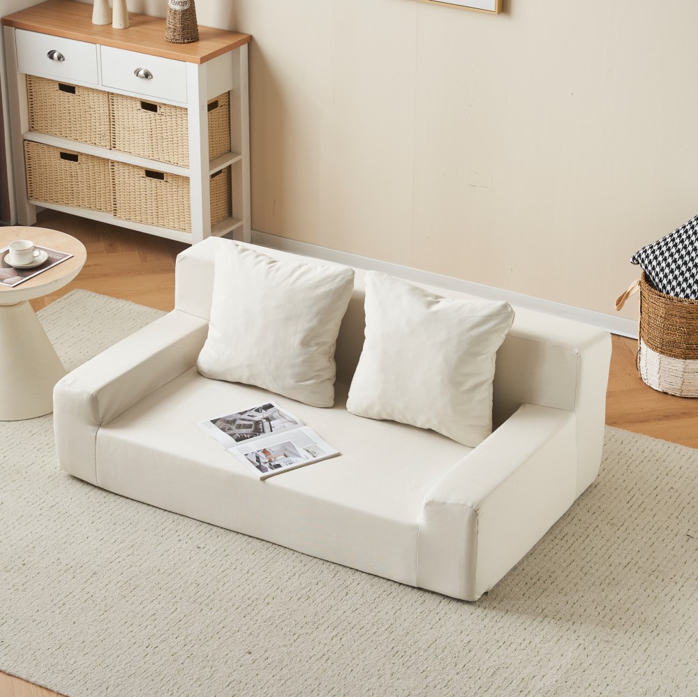 3182人掛けソファベッド フロアソファ コンパクト ローソファ こたつ用 ソファー 1人暮らし マルチに使える クッション付き 座椅子 1人掛け 完成品 運びに便利だ 軽いソファー 圧縮梱包 高反発