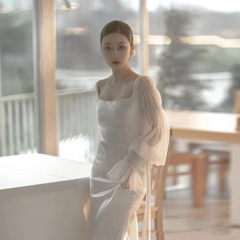 パーティードレス新作 白 ロング お呼ばれドレス結婚式 花嫁ロングドレスドレス ウェディングドレス ドレス 演奏会 ウエディングドレス ロングドレス 成人式 2025福袋