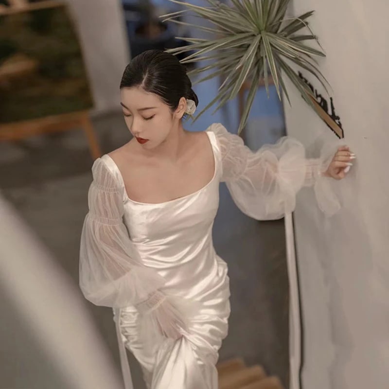 パーティードレス新作 白 ロング お呼ばれドレス結婚式 花嫁ロングドレスドレス ウェディングドレス ドレス 演奏会 ウエディングドレス ロングドレス 成人式 2025福袋
