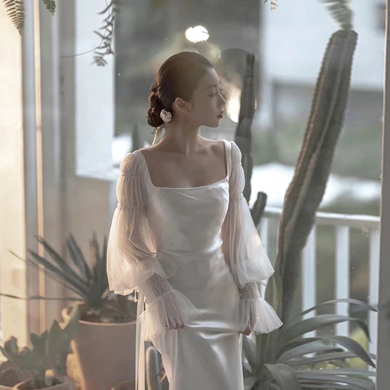 パーティードレス新作 白 ロング お呼ばれドレス結婚式 花嫁ロングドレスドレス ウェディングドレス ドレス 演奏会 ウエディングドレス ロングドレス 成人式 2025福袋