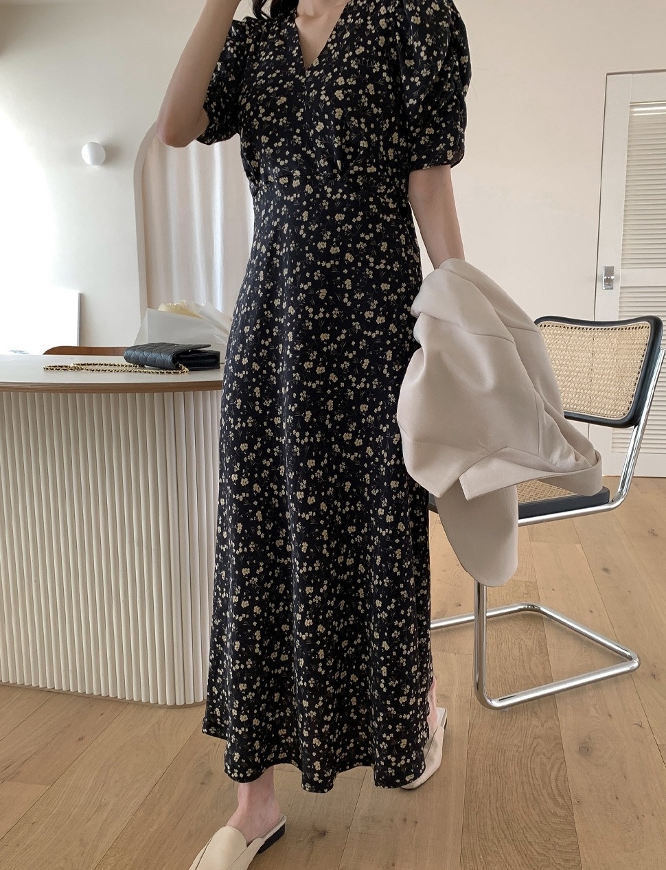 ワンピース レディース カシュクールワンピース ロングワンピース S M L XL 韓国 ロング丈 半袖 Vネック かわいい 大人可愛い きれいめ 上品 エレガント 清楚 フェミニン おしゃれ お洒落