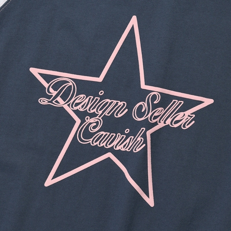 キャビッシュラグランスターロゴ LS Tシャツネイビー (CV2CFUT551A)