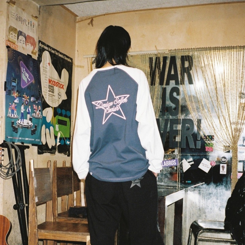 キャビッシュラグランスターロゴ LS Tシャツネイビー (CV2CFUT551A)