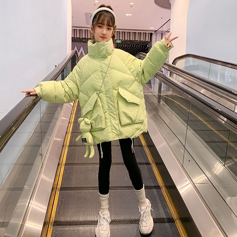 女の子用綿入れ冬用空気入り子供用綿入れコート大童ダウン綿入れ冬用厚手