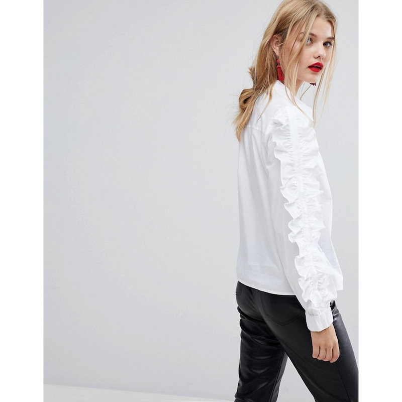 ヴェロモーダ レディース トップス ブラウス・シャツ【Vero Moda Ruffle Sleeve Blouse】Bright white ヴェロモーダ レディース トップス ブラウス・シャツ【Vero Moda Ruffle Sleeve Blouse】Bright white