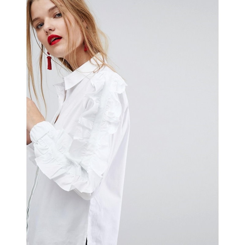 ヴェロモーダ レディース トップス ブラウス・シャツ【Vero Moda Ruffle Sleeve Blouse】Bright white ヴェロモーダ レディース トップス ブラウス・シャツ【Vero Moda Ruffle Sleeve Blouse】Bright white