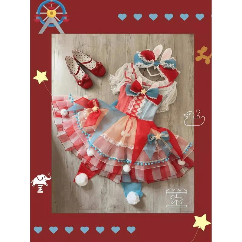 現品新品9割引-【兎兎楽園】道化師cos服ハロウィーンロリータlolitaワンピース 現品新品9割引-【兎兎楽園】道化師cos服ハロウィーンロリータlolitaワンピース