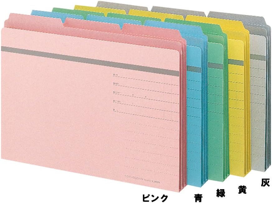 （まとめ買い）ライオン事務器 3カットフォルダー A4ピッタリサイズ No.443-30P 緑 30冊入 132-26 [x3]