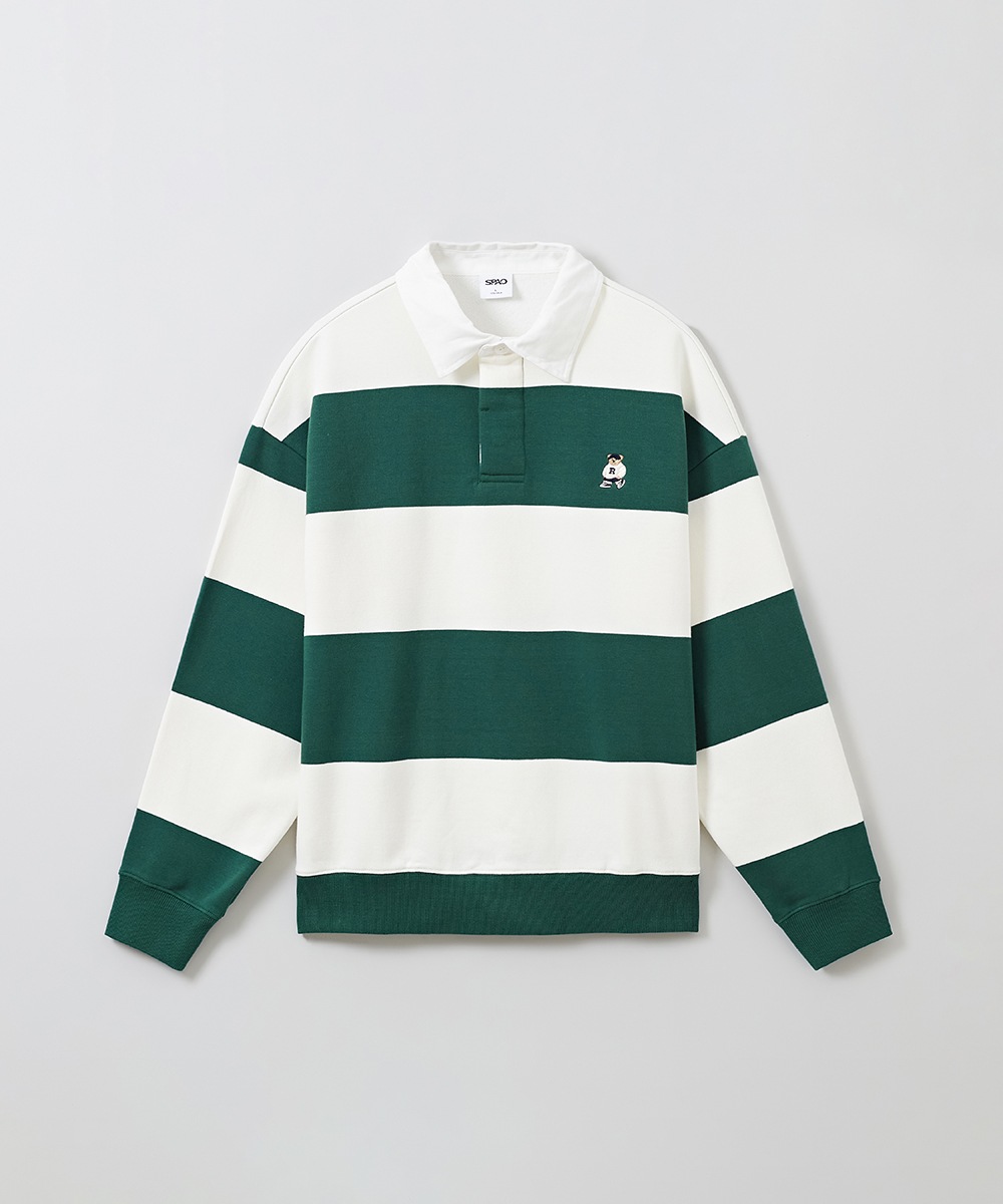 (Woody) Rugby Sweatshirt 2色 新商品 韓国人気 男女共用 カップルアイテム 肝節期 韓国ファッション ストリートファッション (Woody) Rugby Sweatshirt 2色 新商品 韓国人気 男女共用 カップルアイテム 肝節期 韓国ファッション ストリートファッション