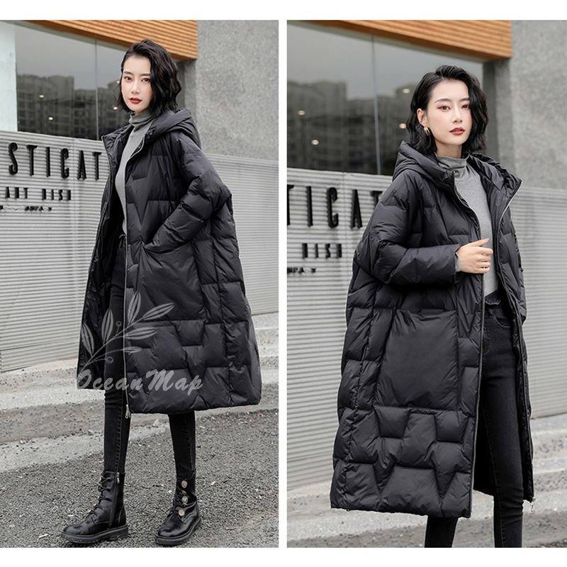ダウンジャケット レディース フード付き ダウン コート 秋冬春 軽量 防風 防寒 暖かいロングコート ダウンジャケット ライトダウン スリム ファション 体型カバー 韓国風 アウター ウィンタージャ