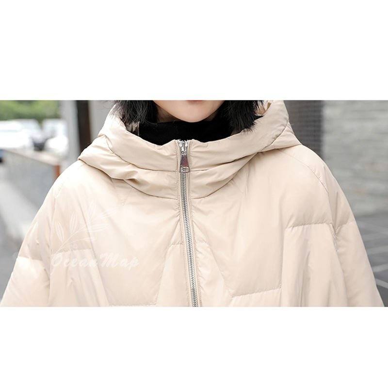 ダウンジャケット レディース フード付き ダウン コート 秋冬春 軽量 防風 防寒 暖かいロングコート ダウンジャケット ライトダウン スリム ファション 体型カバー 韓国風 アウター ウィンタージャ