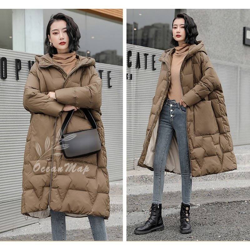 ダウンジャケット レディース フード付き ダウン コート 秋冬春 軽量 防風 防寒 暖かいロングコート ダウンジャケット ライトダウン スリム ファション 体型カバー 韓国風 アウター ウィンタージャ